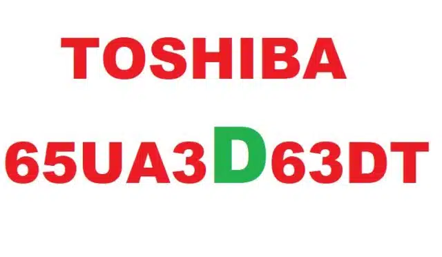 toshiba 65ua3d63dt