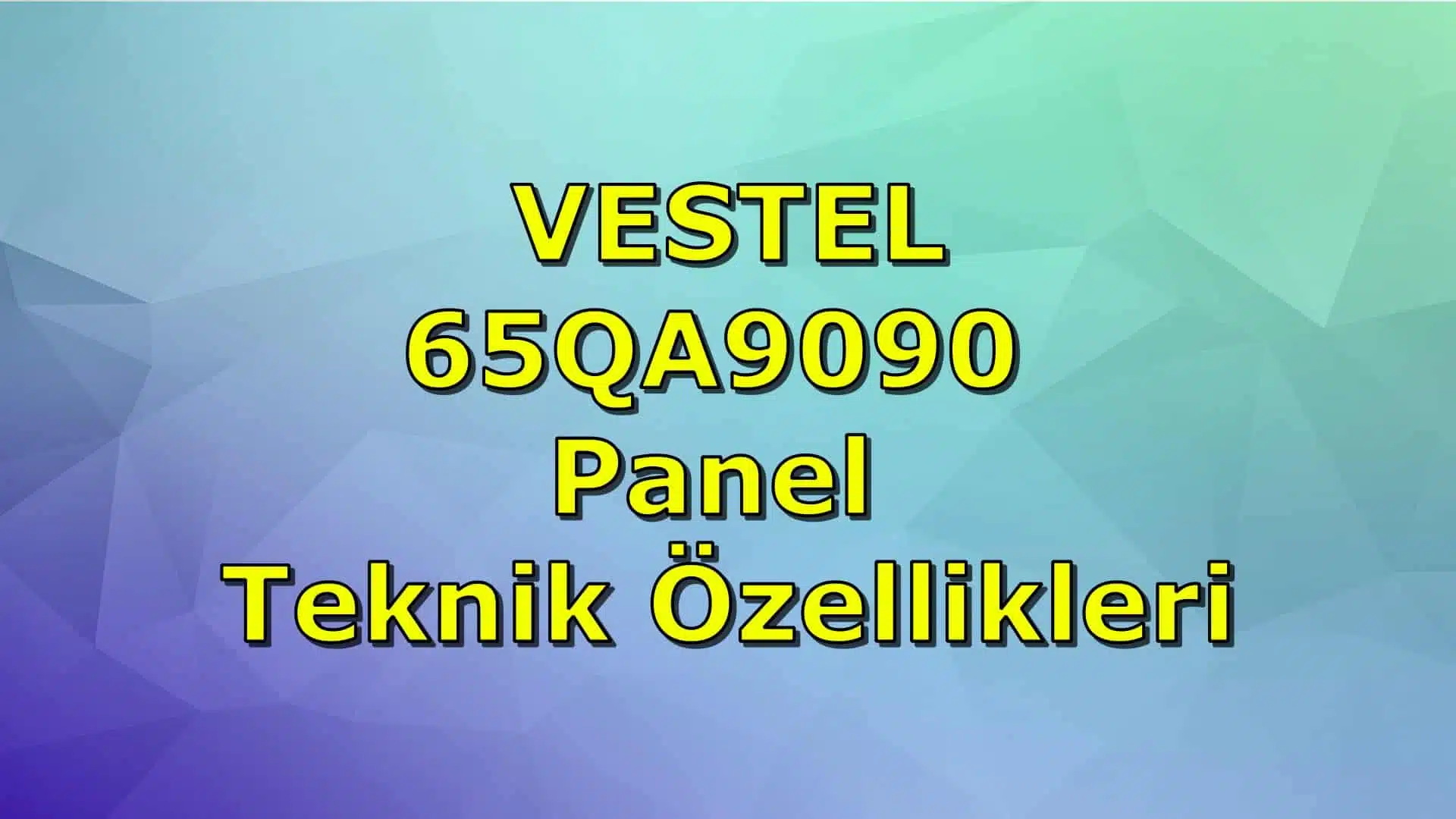 VESTEL 65QA9090 Panel Teknik Özellikleri