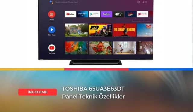 TOSHIBA 65UA3E63DT Panel Teknik Özellikler