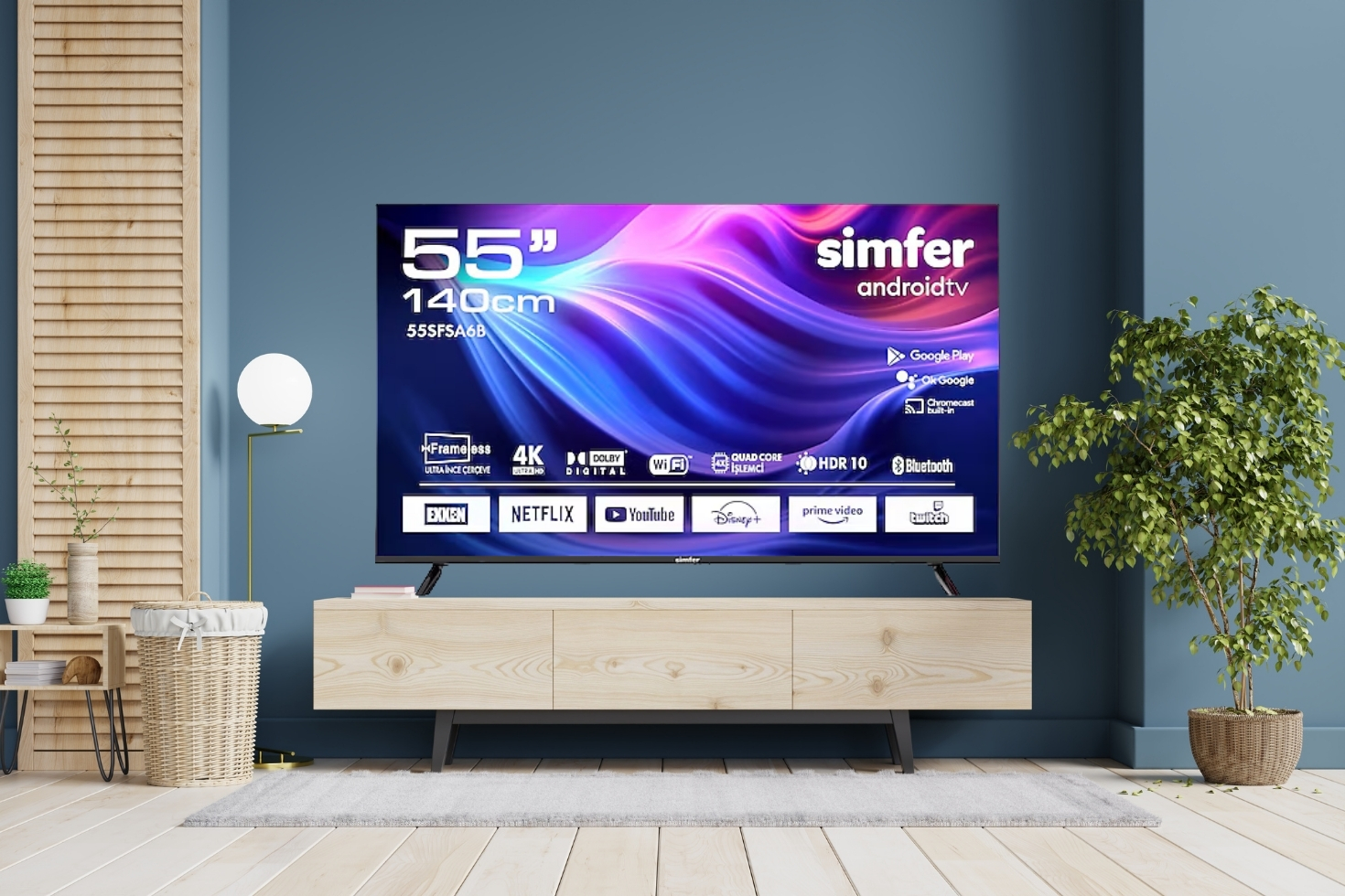 Simfer 55SFSA6B Android TV Fiyat Yorum İnceleme Teknik Özellikler